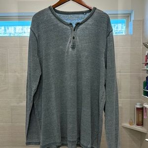 Lucky Brand long sleeved green Henley.